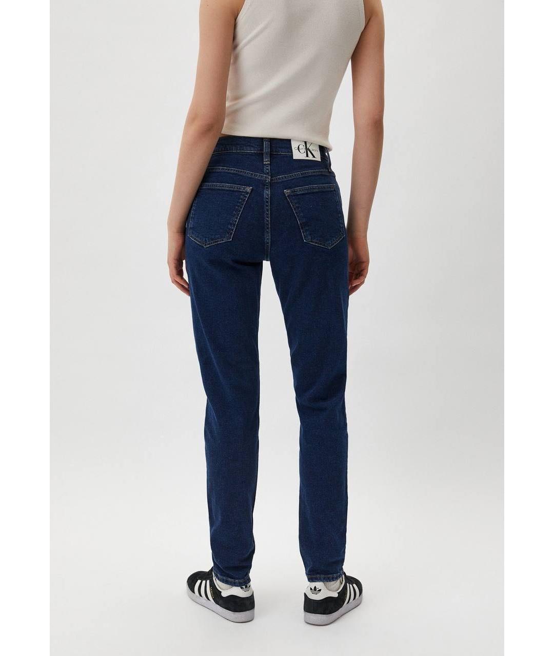 CALVIN KLEIN Синие хлопковые джинсы слим, фото 3