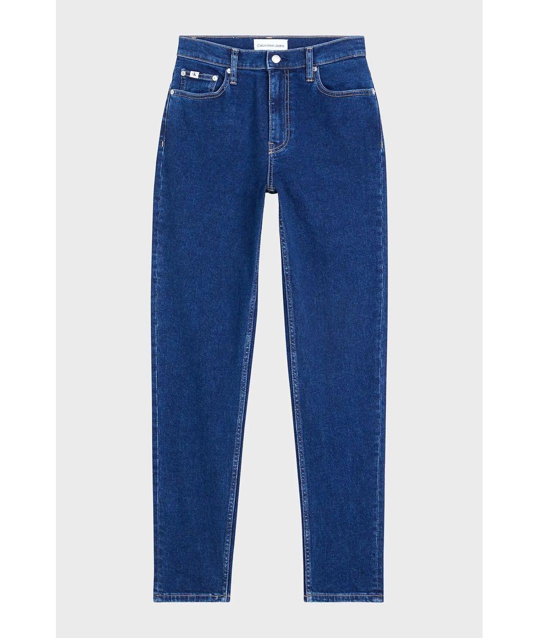 CALVIN KLEIN Синие хлопковые джинсы слим, фото 5