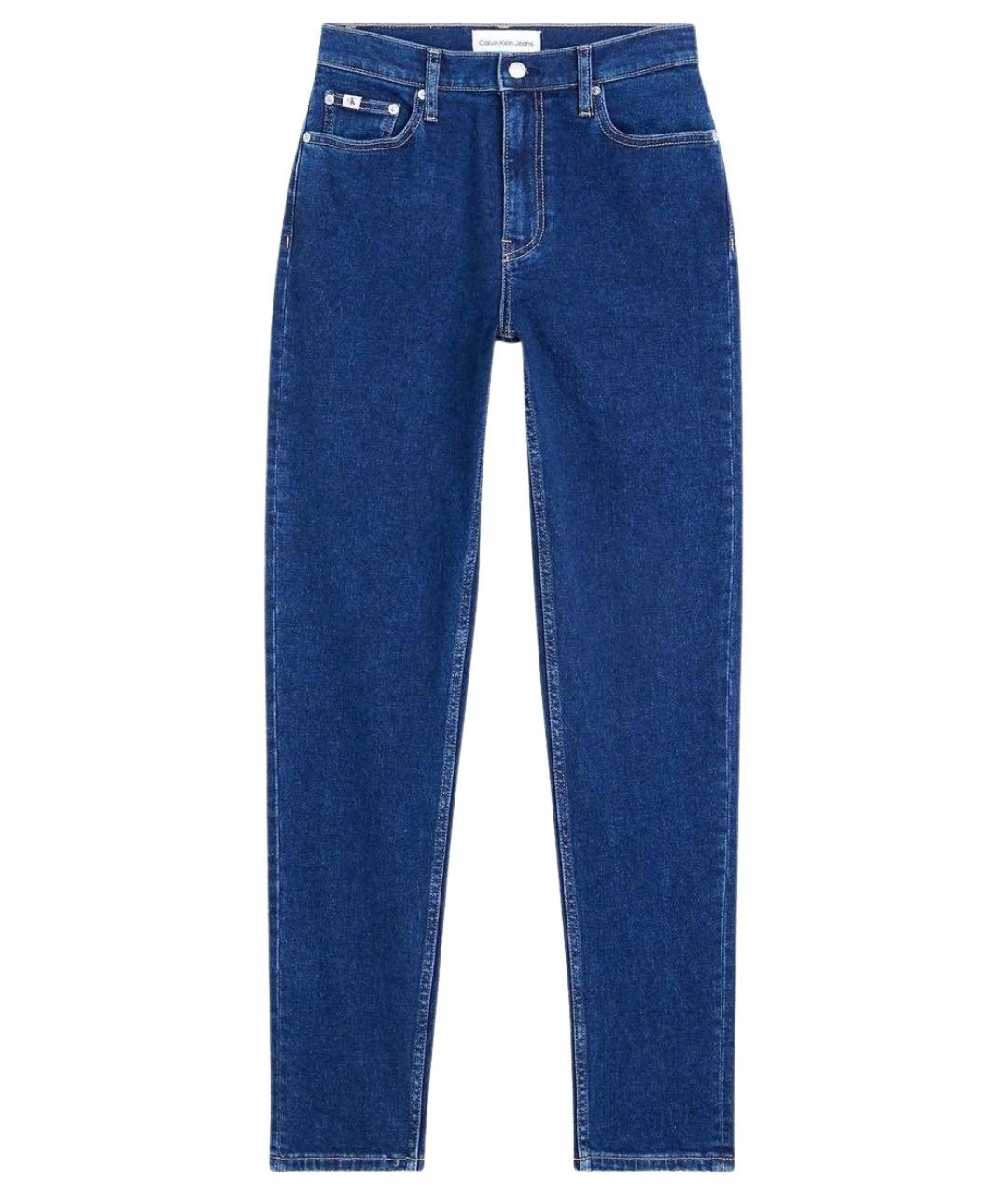CALVIN KLEIN Синие хлопковые джинсы слим, фото 1