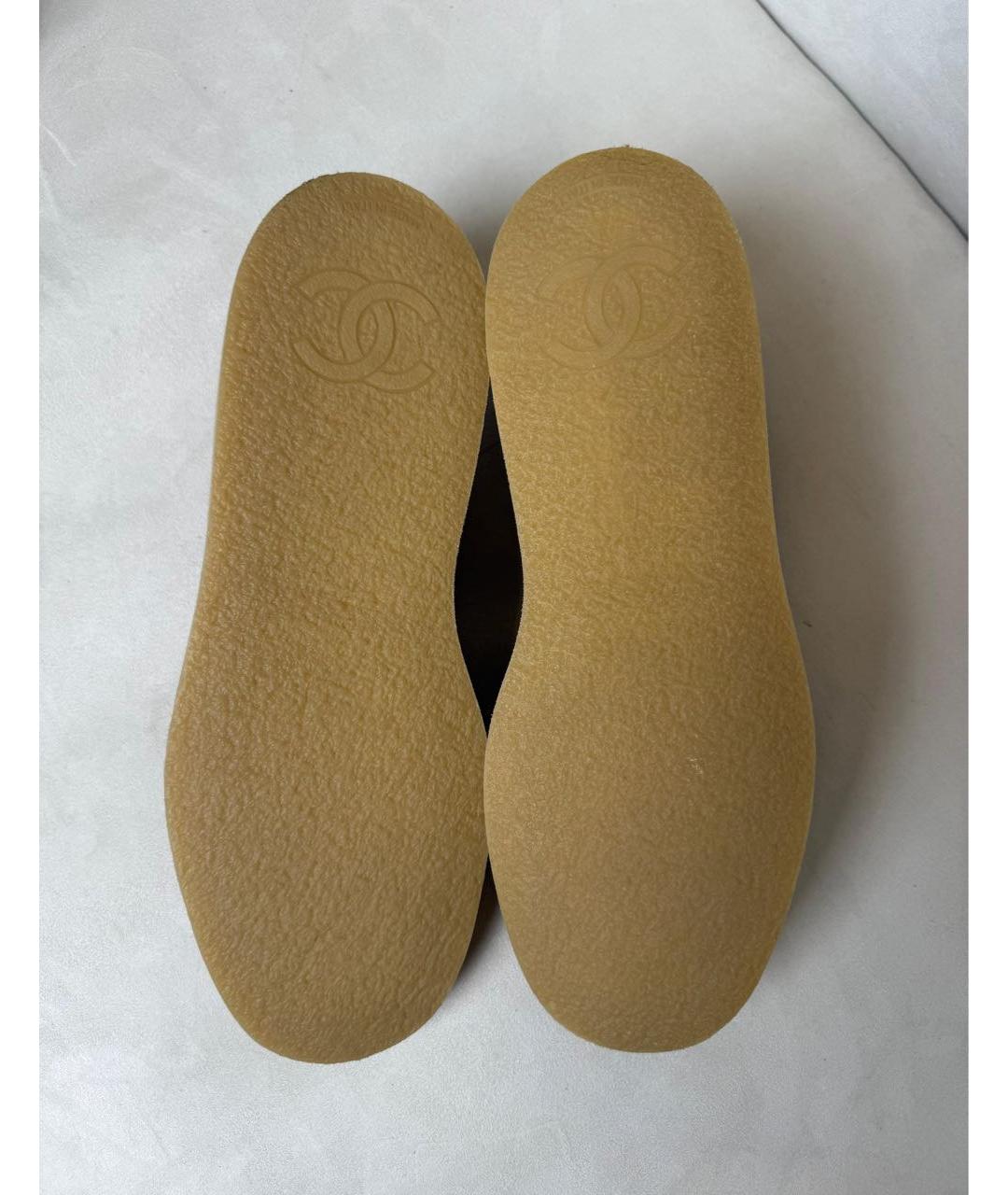 CHANEL Бежевые замшевые лоферы, фото 3