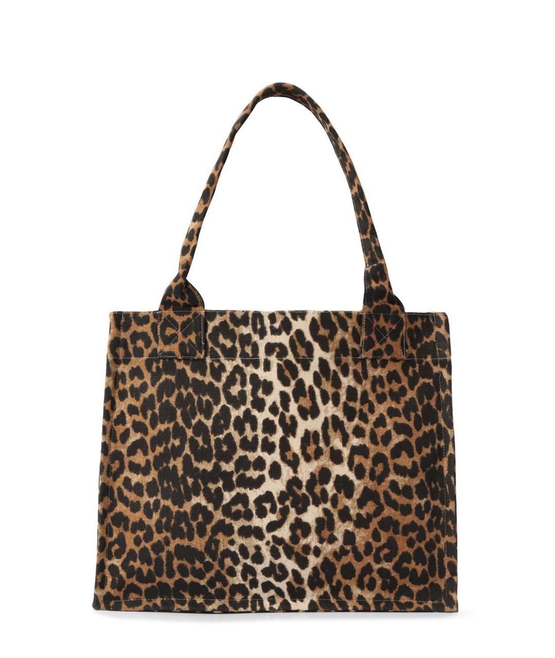 GANNI Коричневая хлопковая сумка тоут, фото 2