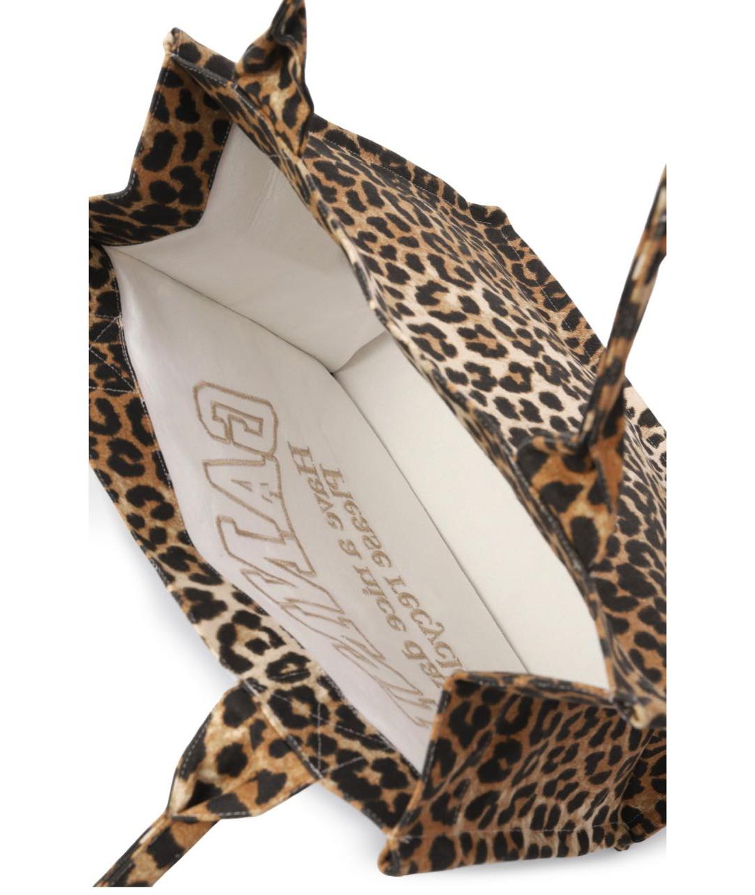 GANNI Коричневая хлопковая сумка тоут, фото 4