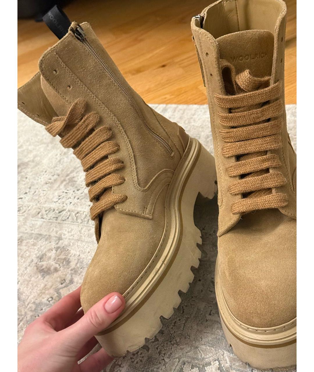 WOOLRICH Хаки замшевые ботинки, фото 3