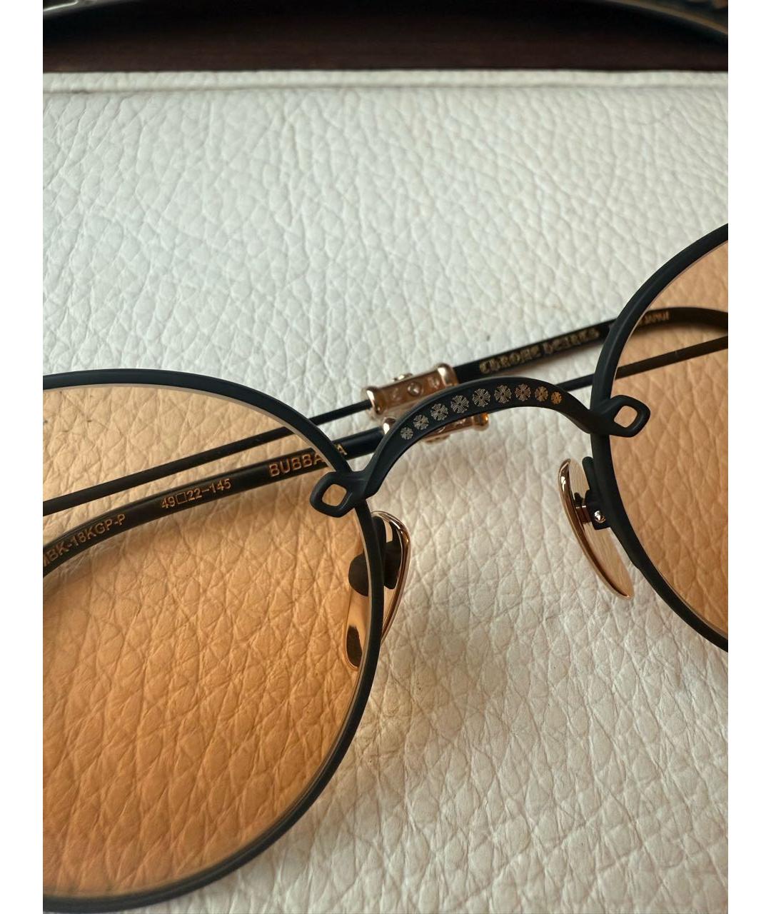 CHROME HEARTS Черные металлические солнцезащитные очки, фото 5