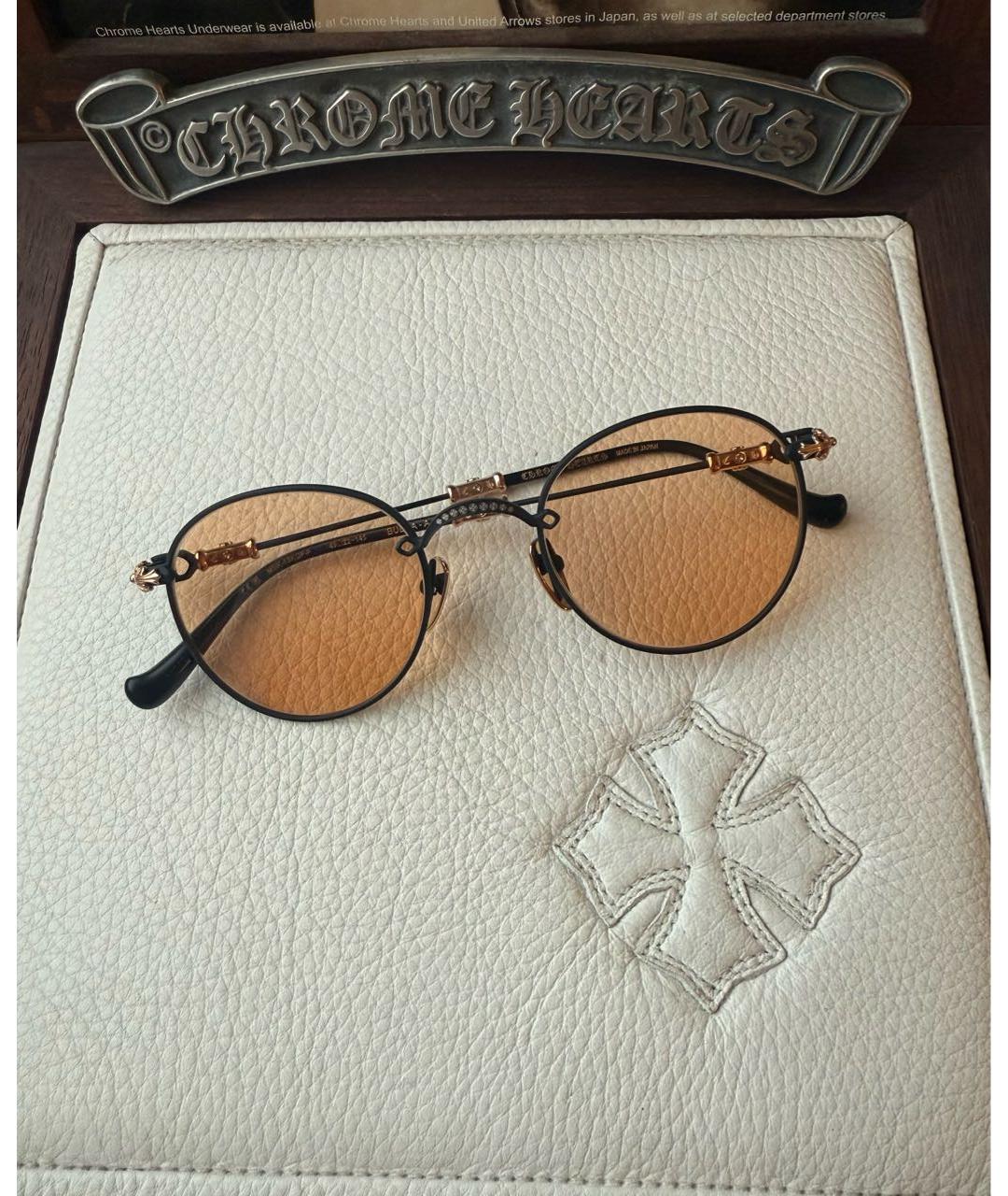 CHROME HEARTS Черные металлические солнцезащитные очки, фото 8