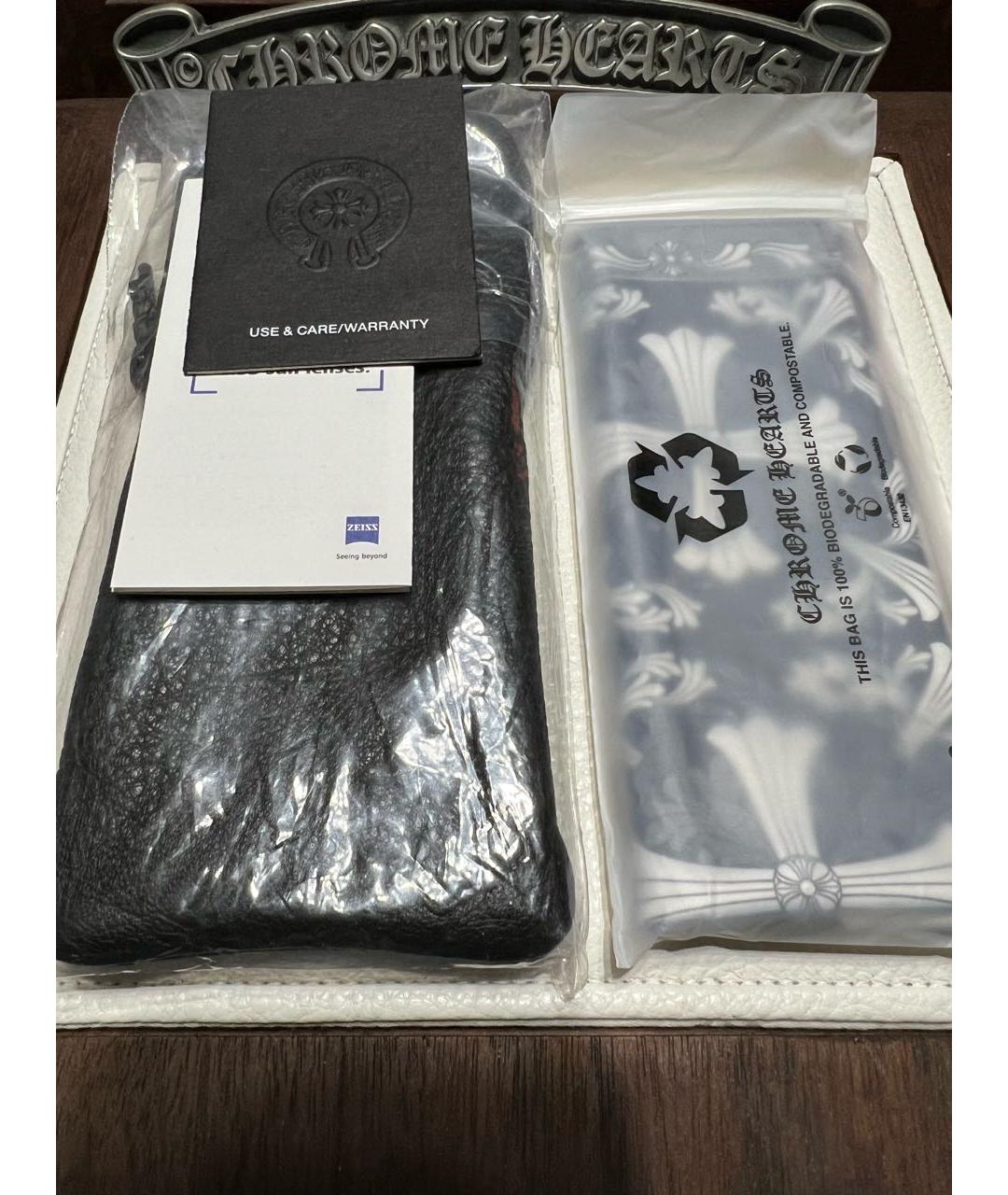 CHROME HEARTS Черные металлические солнцезащитные очки, фото 4