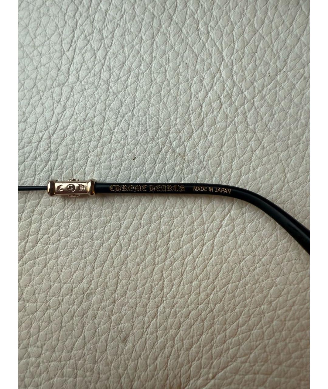 CHROME HEARTS Черные металлические солнцезащитные очки, фото 7