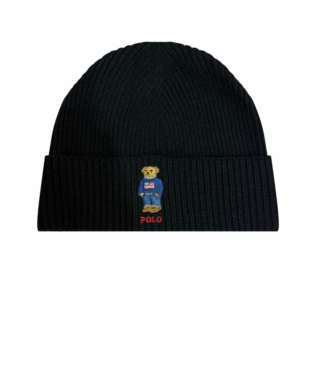 POLO RALPH LAUREN Черная шерстяная шапка, фото 1