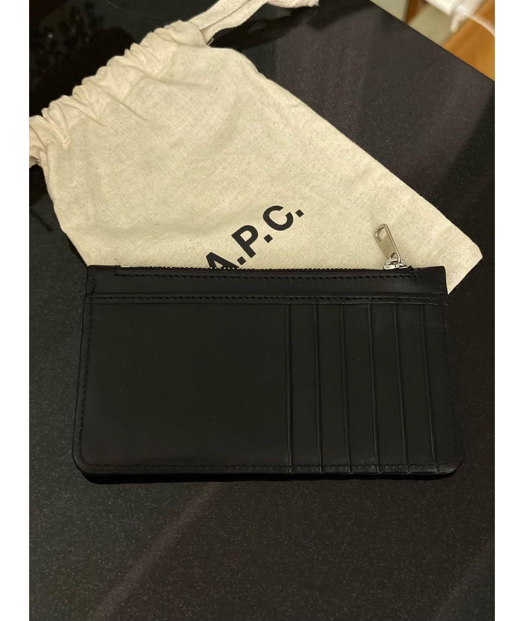 A.P.C. Черный кожаный кардхолдер, фото 2