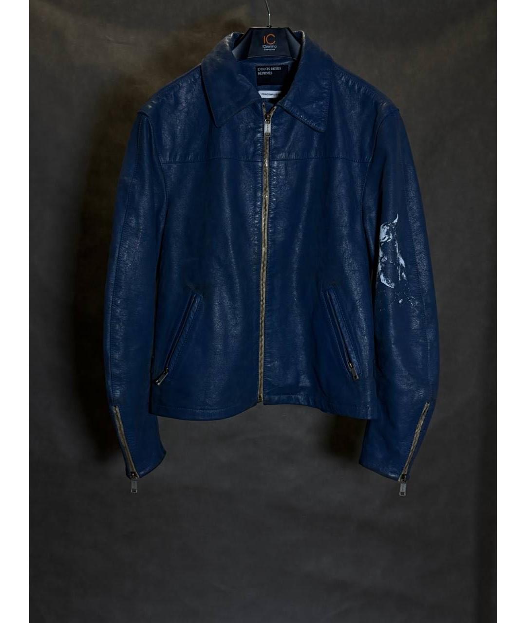 Enfants Riches Déprimés Темно-синяя кожаная куртка, фото 6
