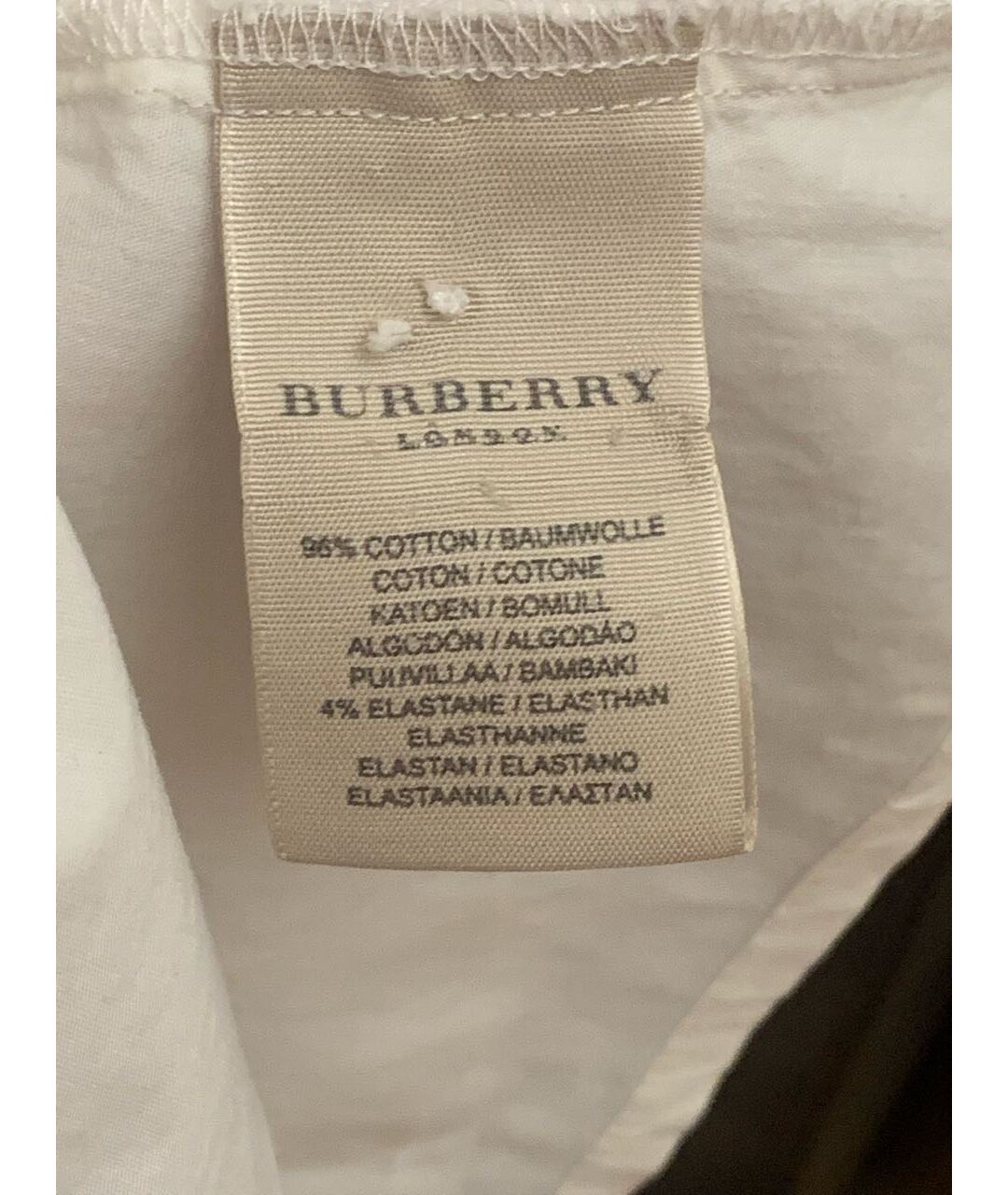 BURBERRY Белая хлопковая рубашка, фото 4