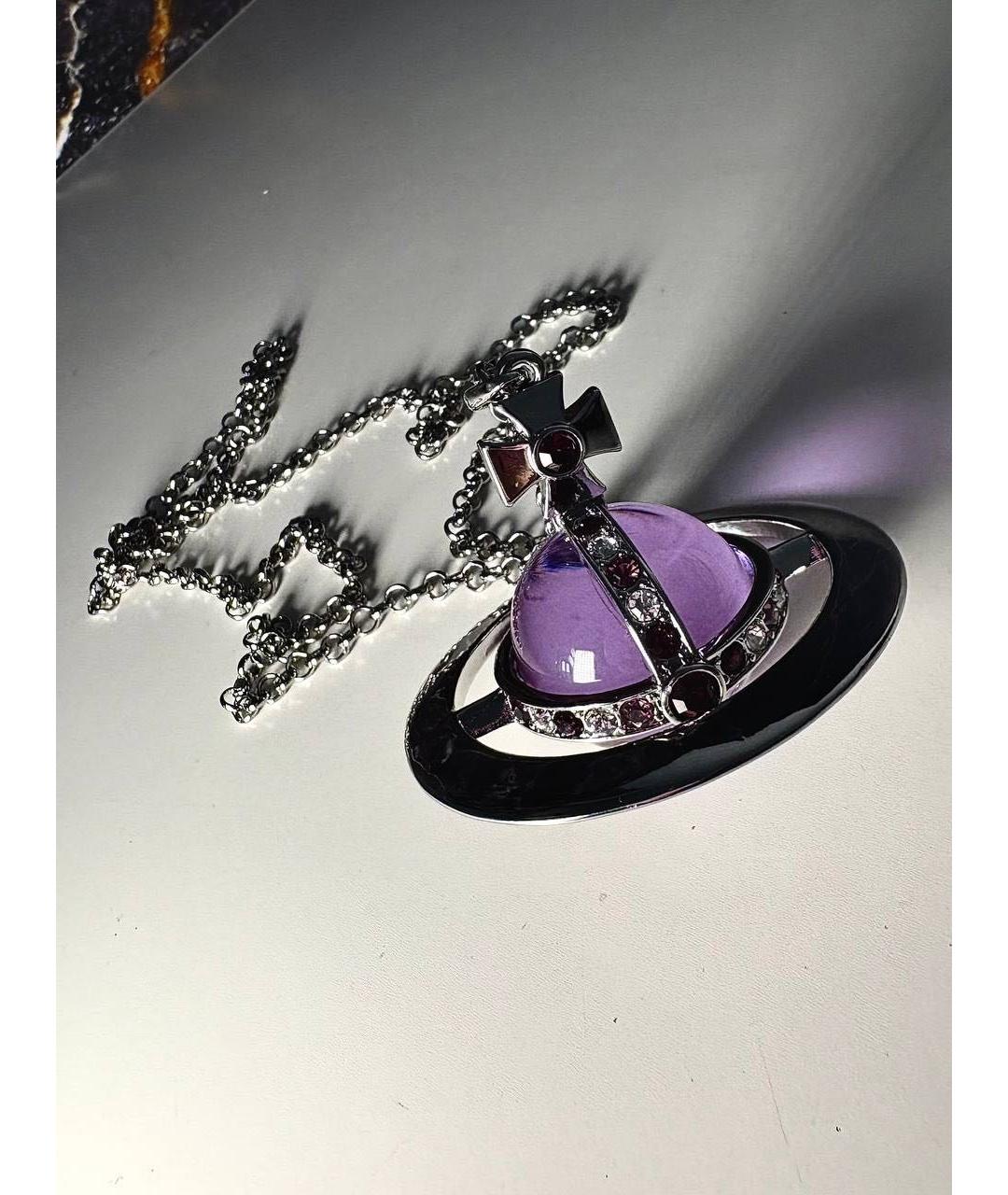VIVIENNE WESTWOOD Фиолетовый с серебряным покрытием кулон, фото 2