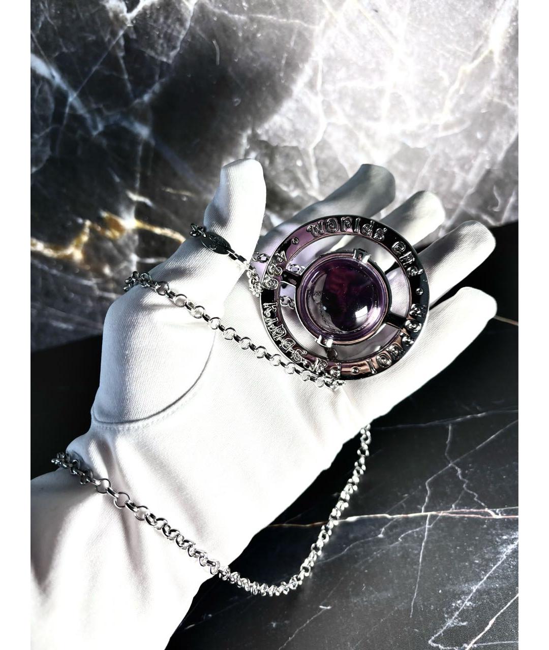 VIVIENNE WESTWOOD Фиолетовый с серебряным покрытием кулон, фото 6