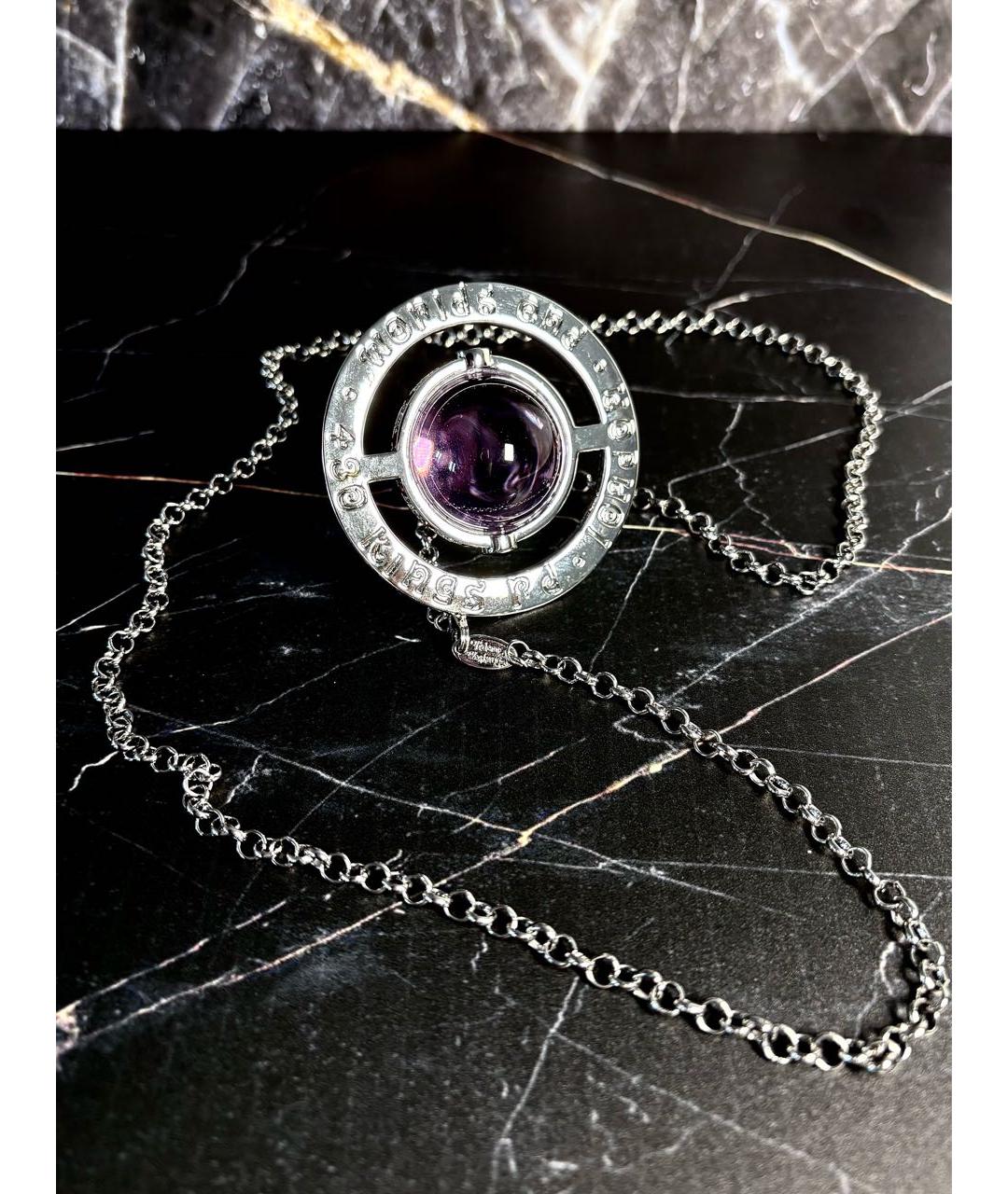VIVIENNE WESTWOOD Фиолетовый с серебряным покрытием кулон, фото 4
