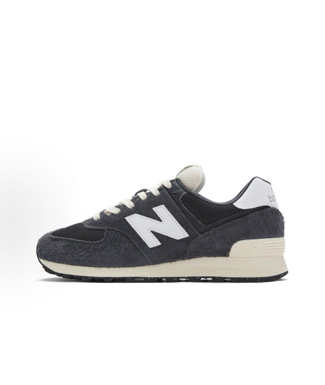 NEW BALANCE Темно-синие замшевые кроссовки, фото 4