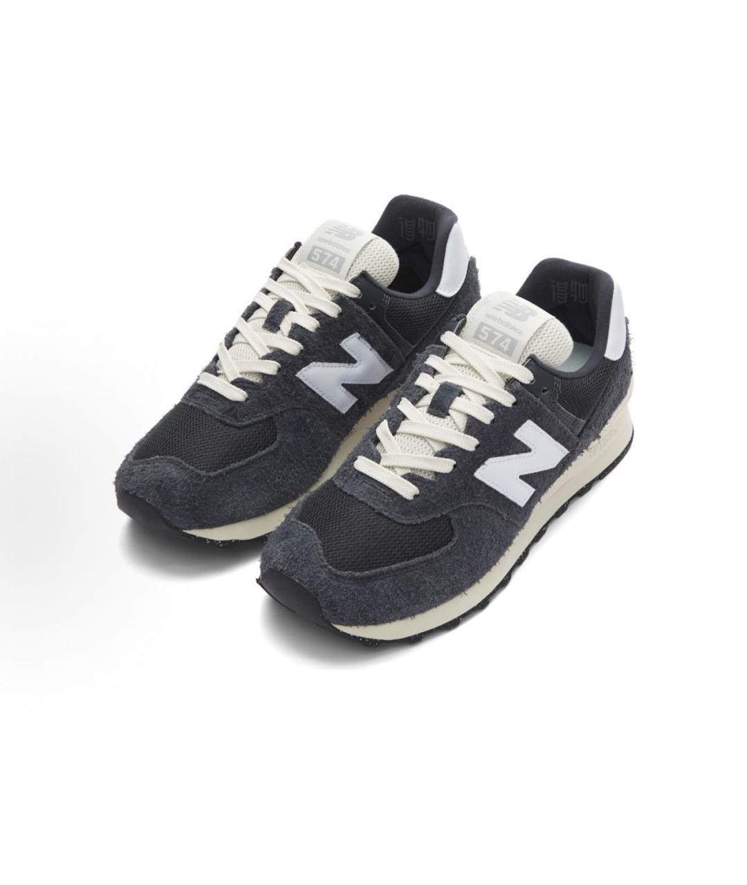 NEW BALANCE Темно-синие замшевые кроссовки, фото 2