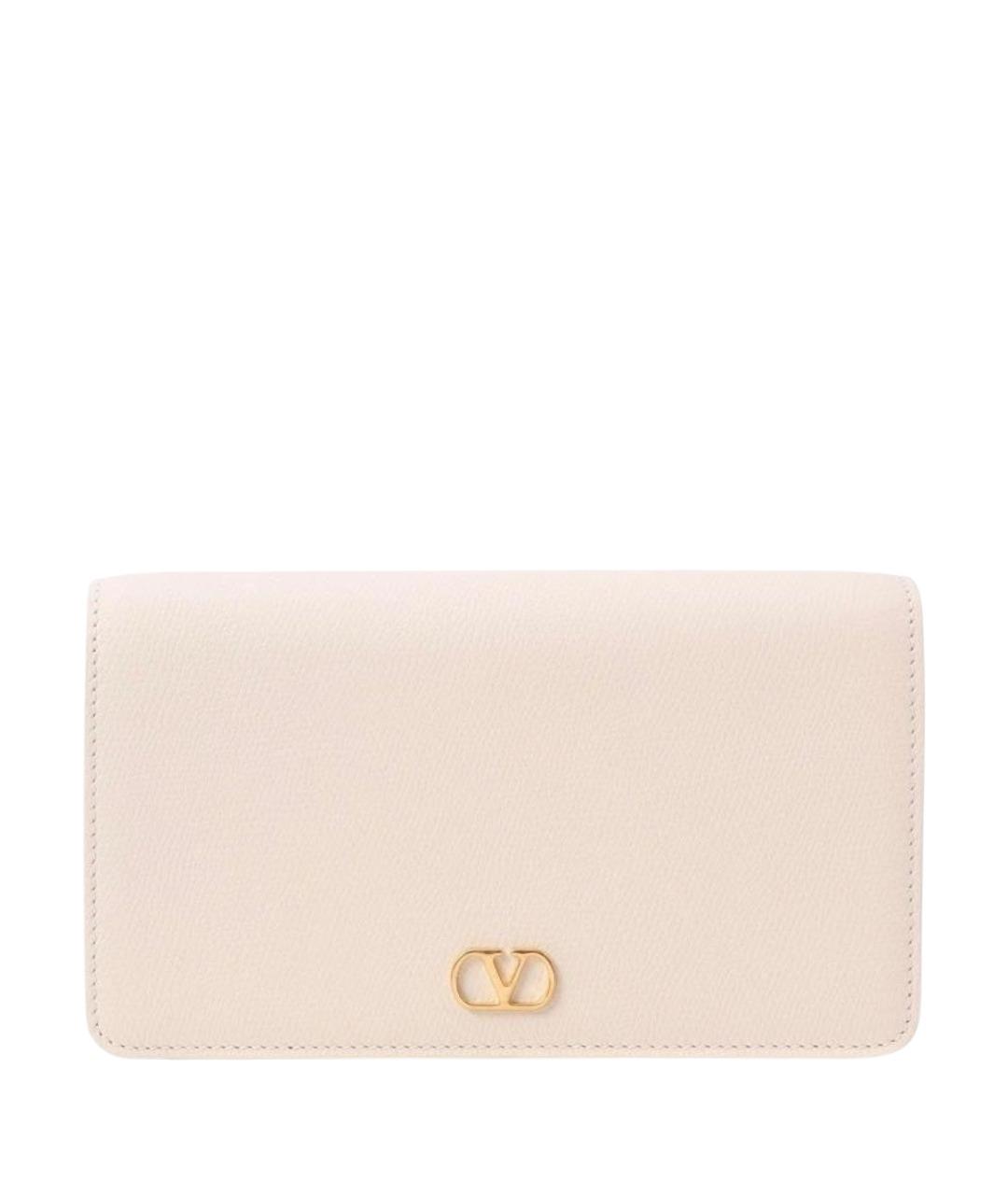 VALENTINO Бежевая кожаная сумка с короткими ручками, фото 1