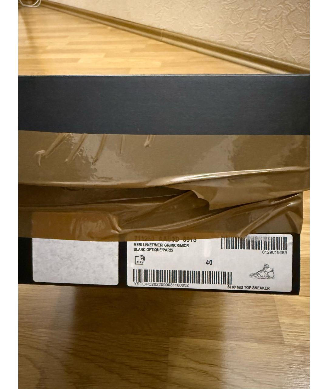 SAINT LAURENT Белые кожаные высокие кроссовки / кеды, фото 6