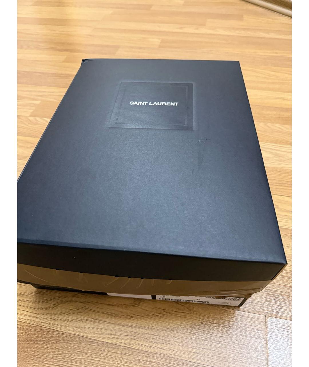 SAINT LAURENT Белые кожаные высокие кроссовки / кеды, фото 7