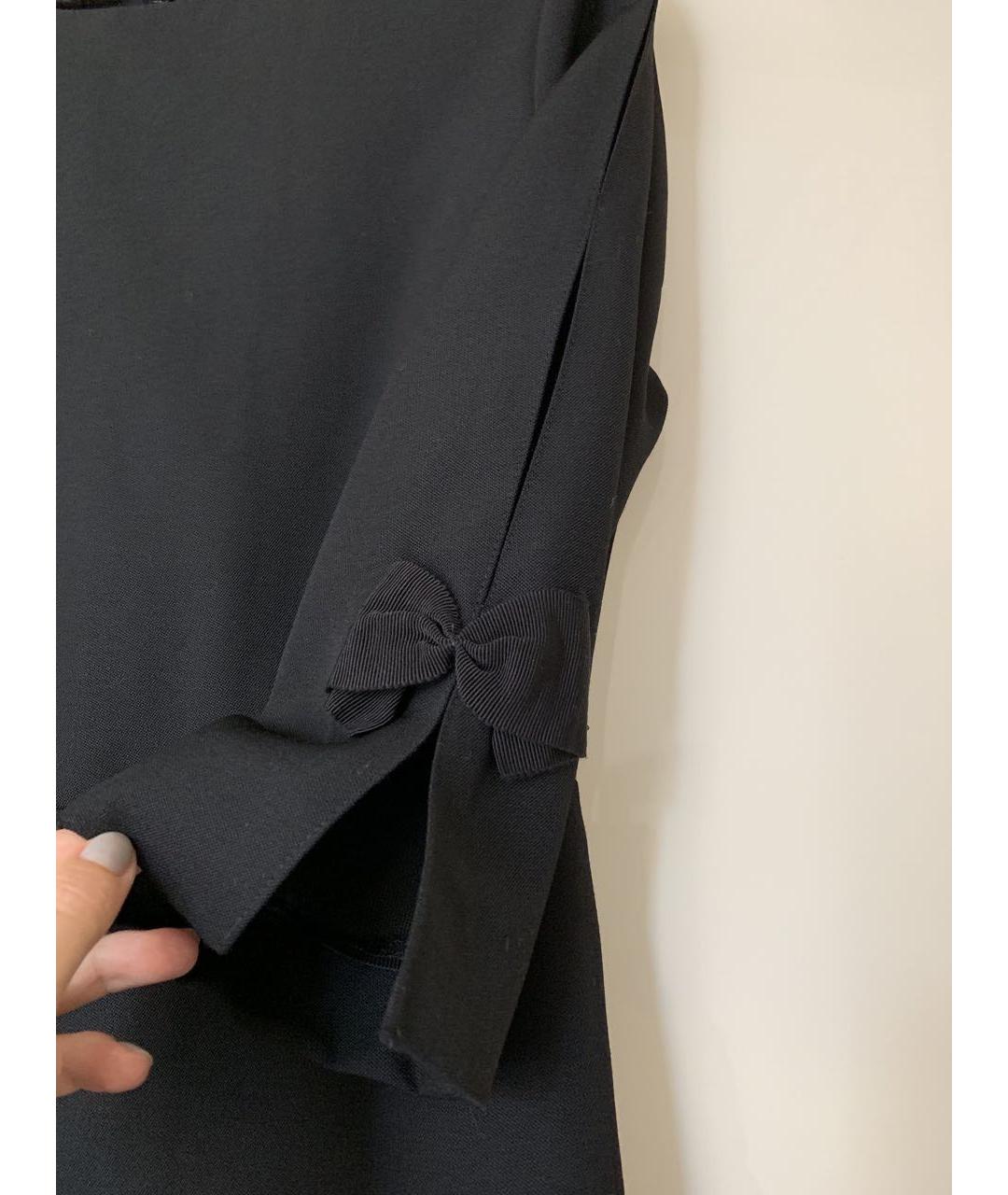 Tara Jarmon Черное шерстяное повседневное платье, фото 3