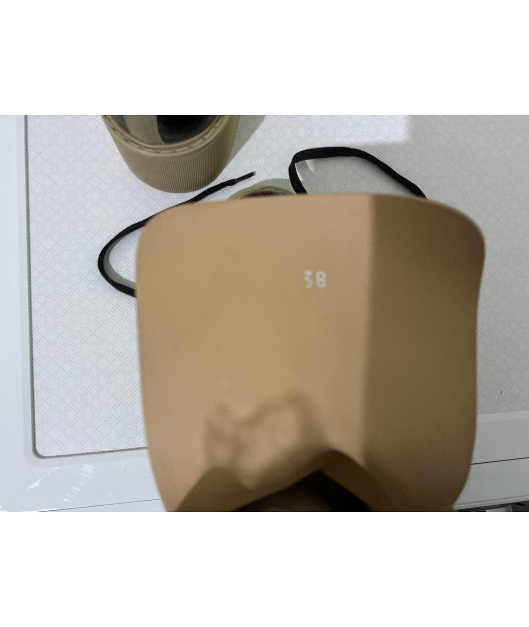 CHANEL Бежевые кожаные ботинки, фото 5