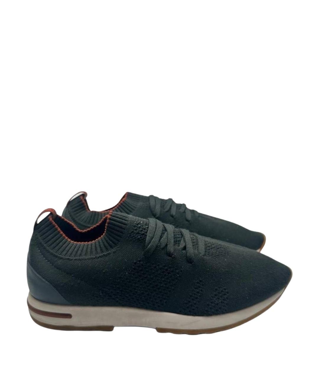 LORO PIANA Зеленые низкие кроссовки / кеды, фото 1