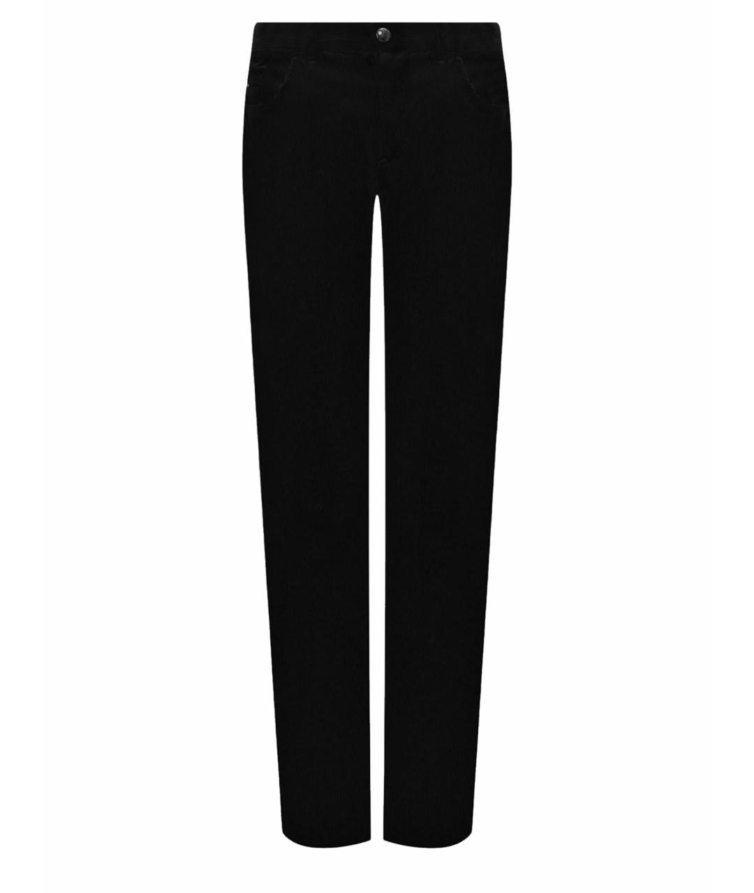 ZILLI Черные хлопковые прямые джинсы, фото 1