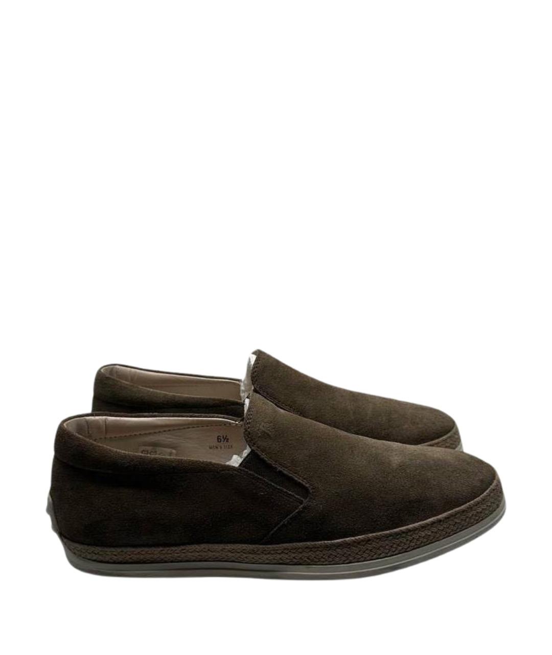 TOD'S Коричневые замшевые лоферы, фото 6