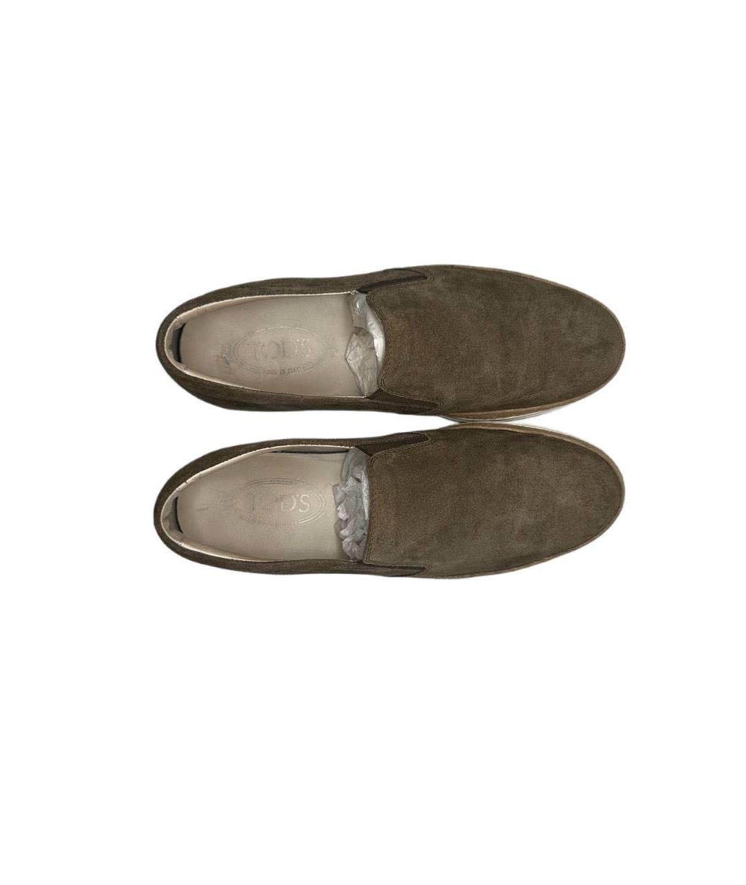 TOD'S Коричневые замшевые лоферы, фото 3