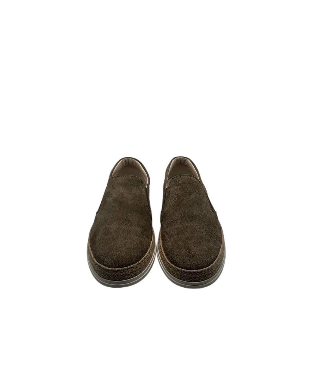 TOD'S Коричневые замшевые лоферы, фото 2