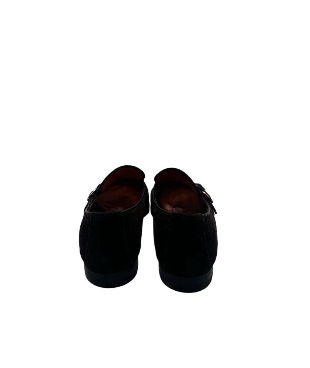 SANTONI Черные замшевые лоферы, фото 4