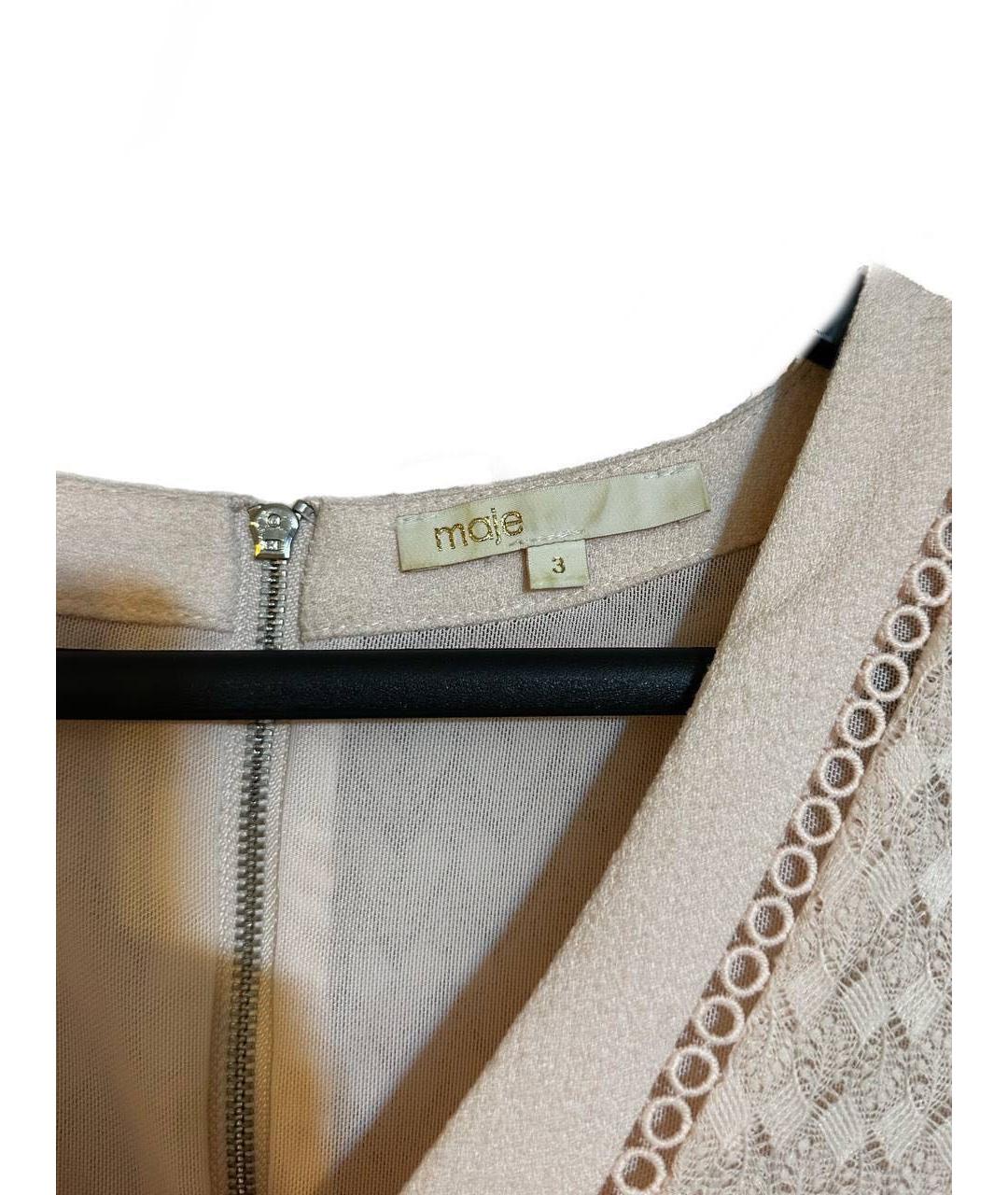 MAJE Бежевое платье, фото 3