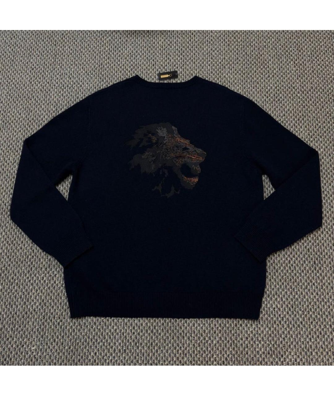 ZILLI Темно-синий кашемировый джемпер / свитер, фото 5