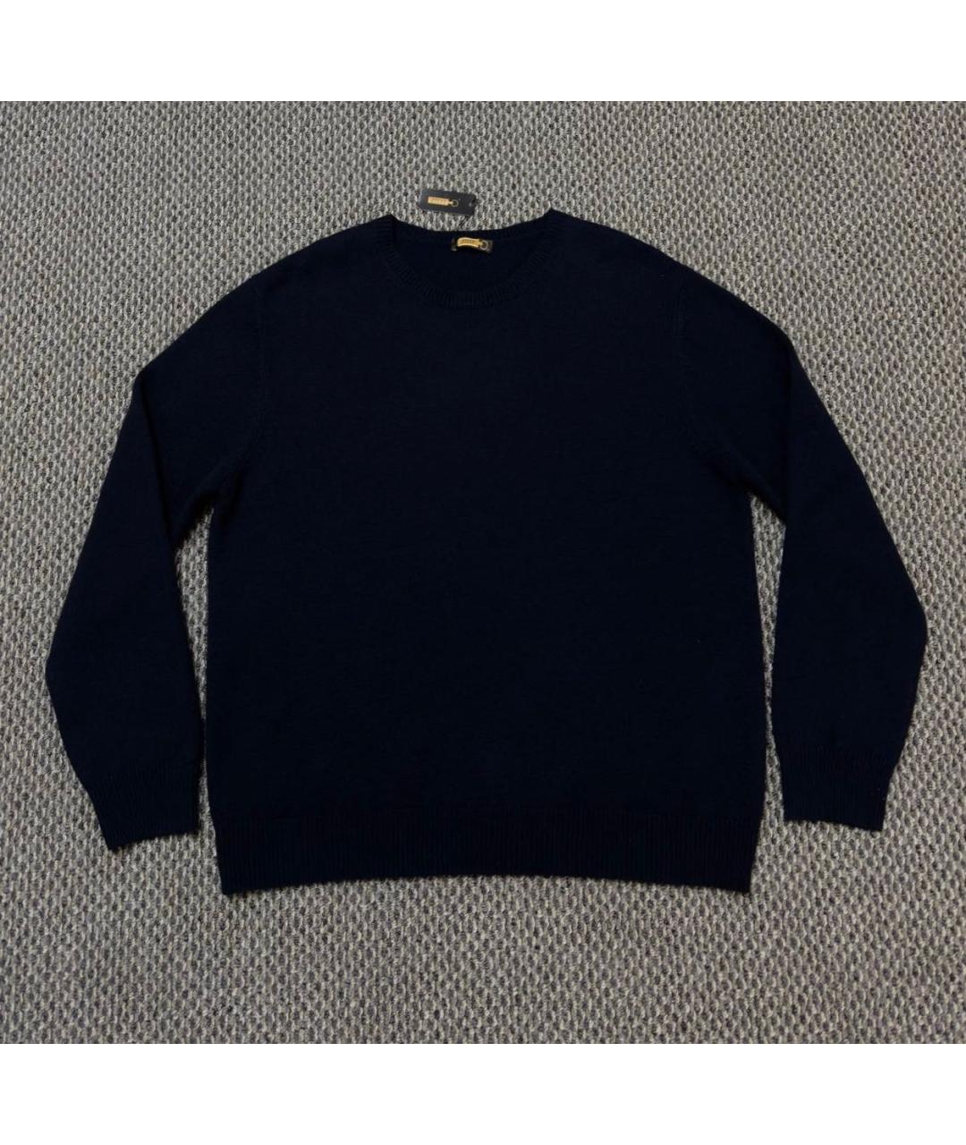 ZILLI Темно-синий кашемировый джемпер / свитер, фото 6