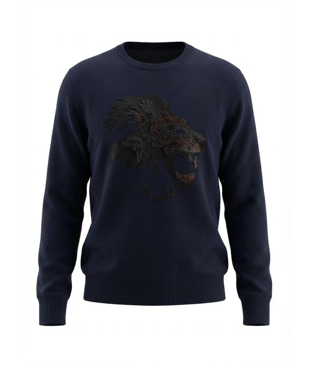 ZILLI Темно-синий кашемировый джемпер / свитер, фото 1