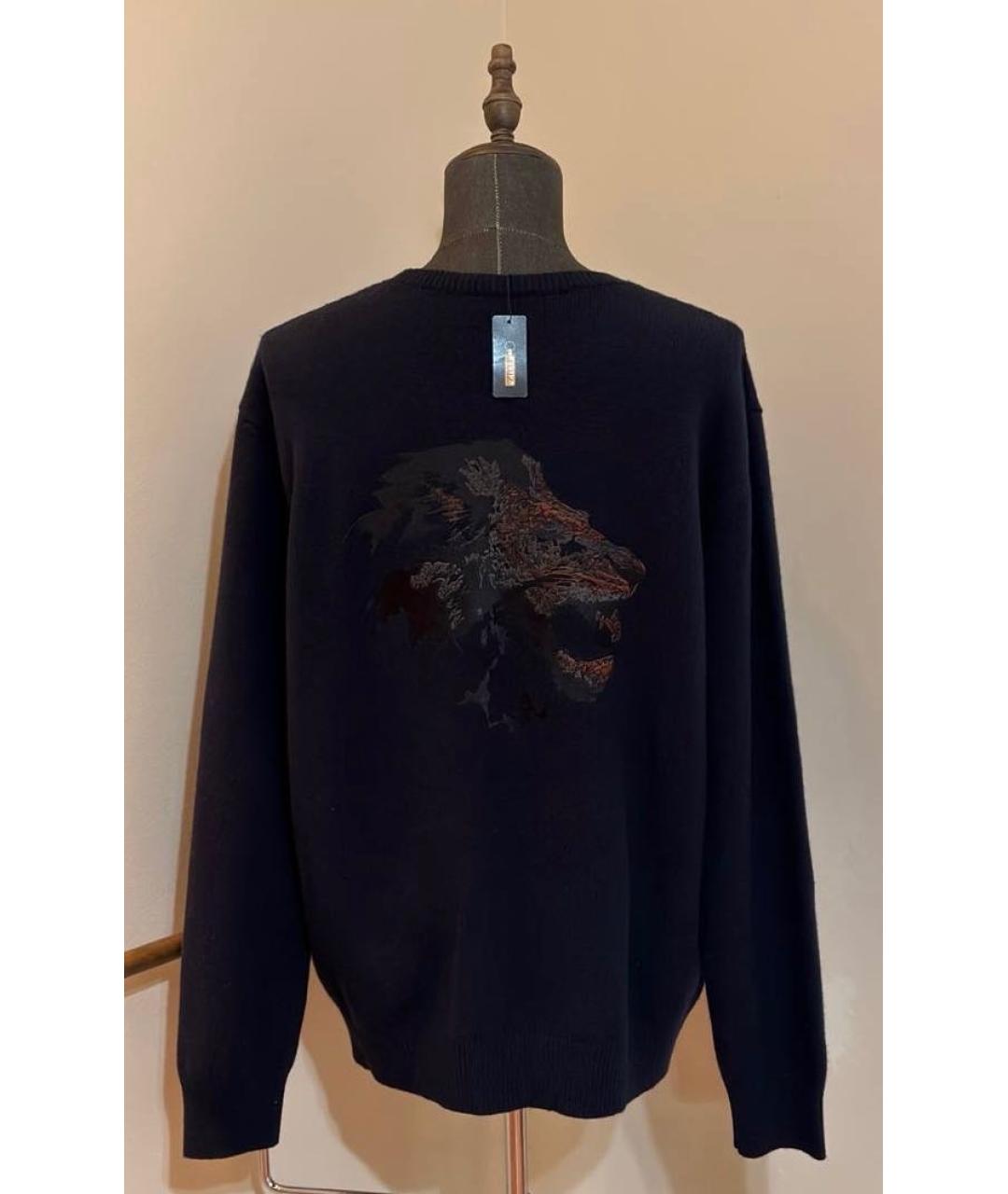ZILLI Темно-синий кашемировый джемпер / свитер, фото 4