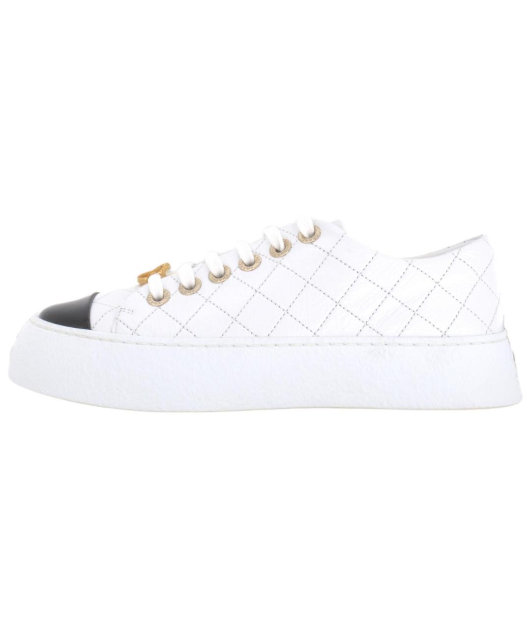 CHANEL Белые кожаные кеды, фото 2