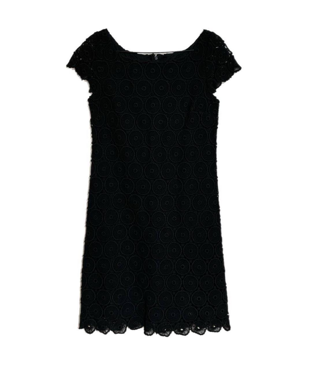 RED VALENTINO Черное кружевное коктейльное платье, фото 1