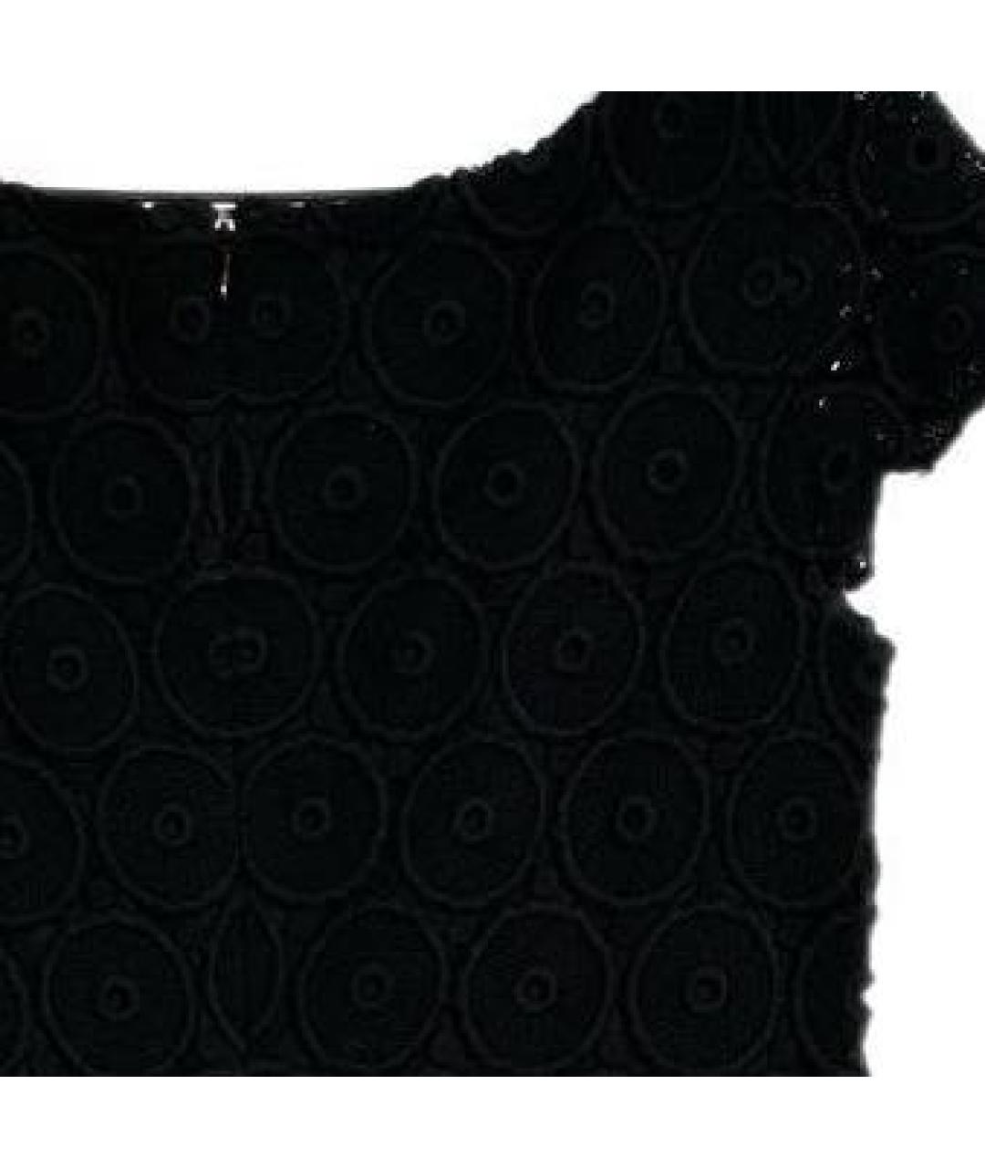 RED VALENTINO Черное кружевное коктейльное платье, фото 4