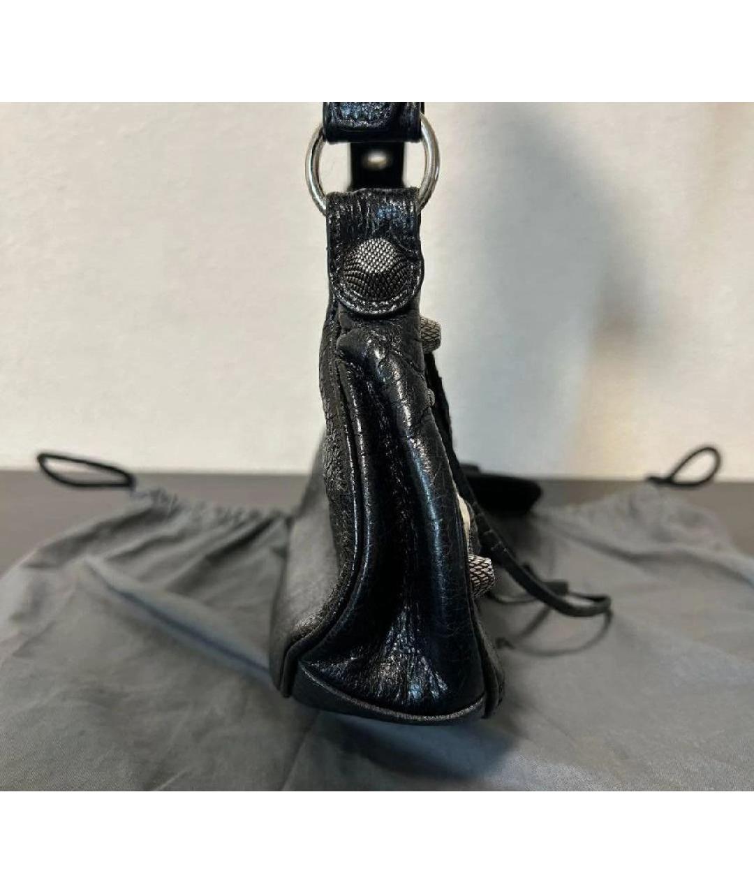 BALENCIAGA Черная кожаная сумка через плечо, фото 7