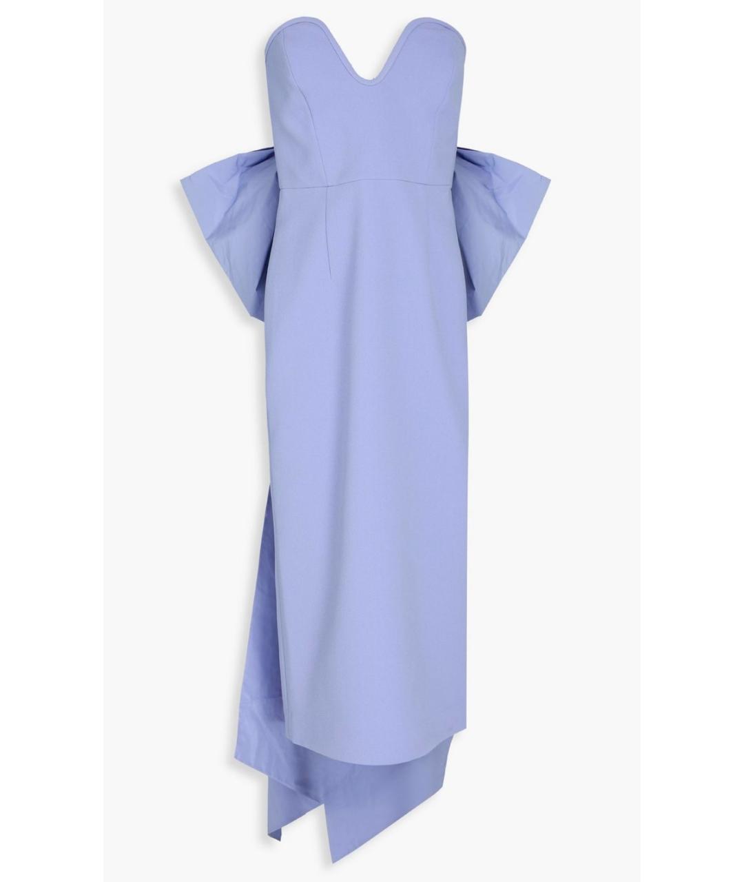 REBECCA VALLANCE Голубое полиэстеровое коктейльное платье, фото 4