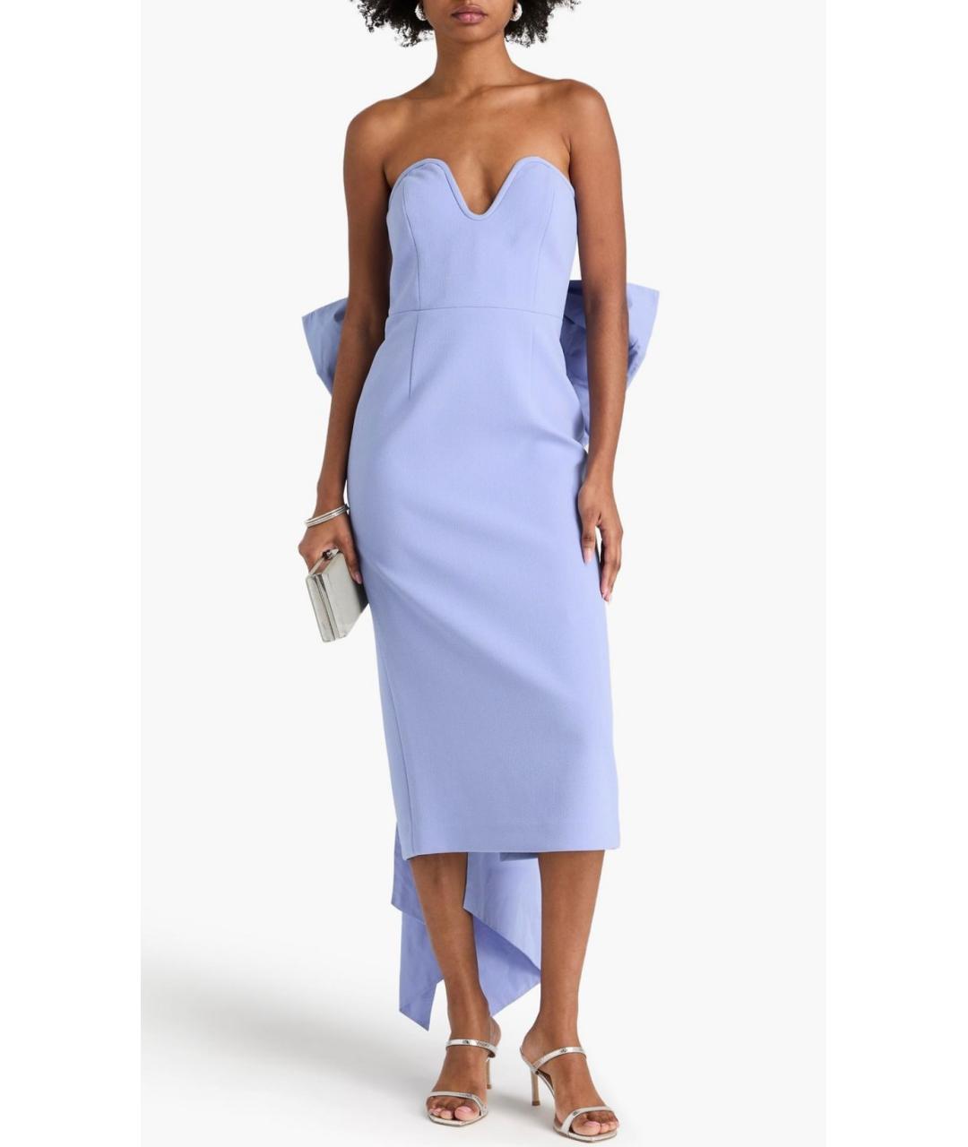 REBECCA VALLANCE Голубое полиэстеровое коктейльное платье, фото 2