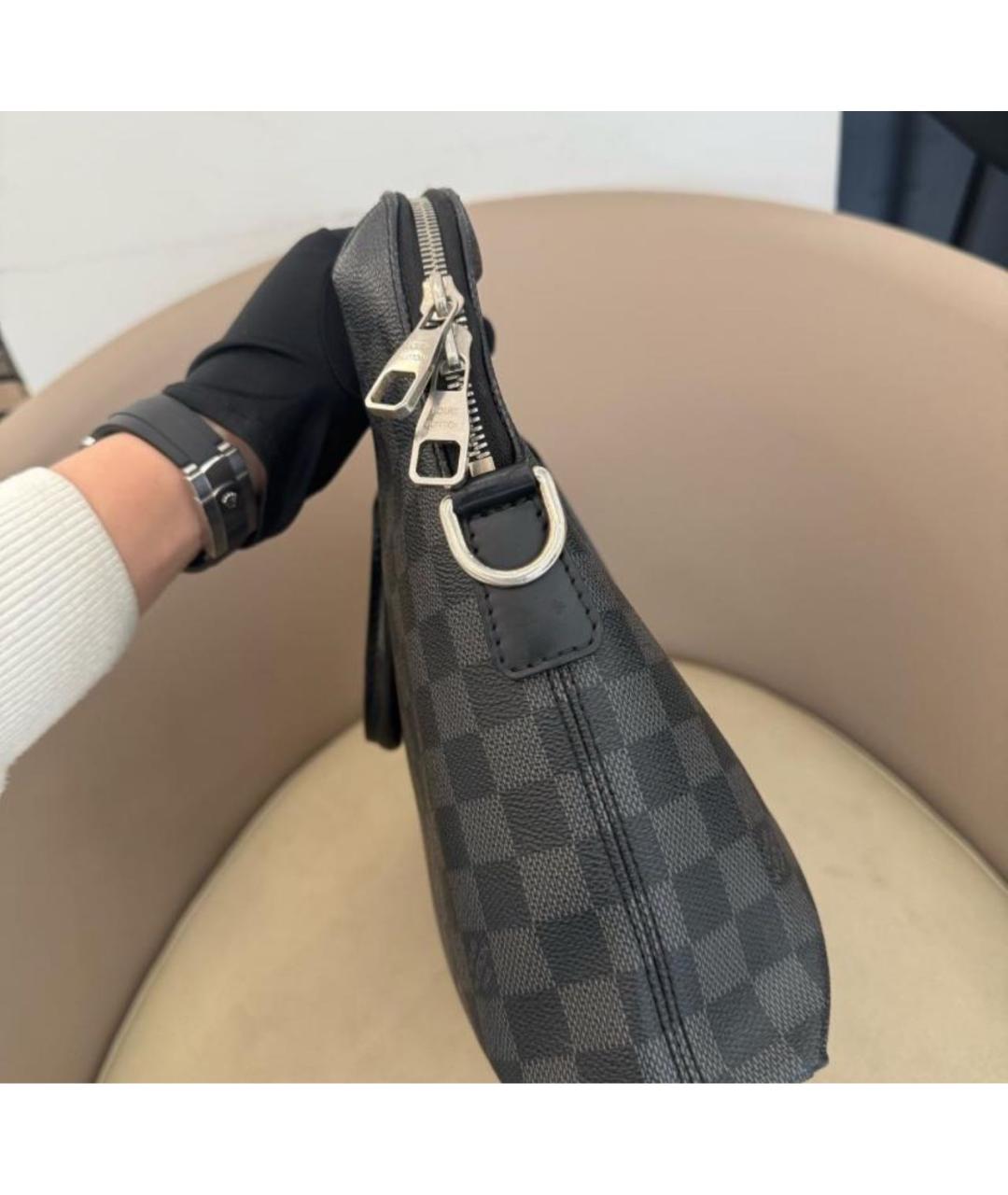 LOUIS VUITTON Серый кожаный портфель, фото 4