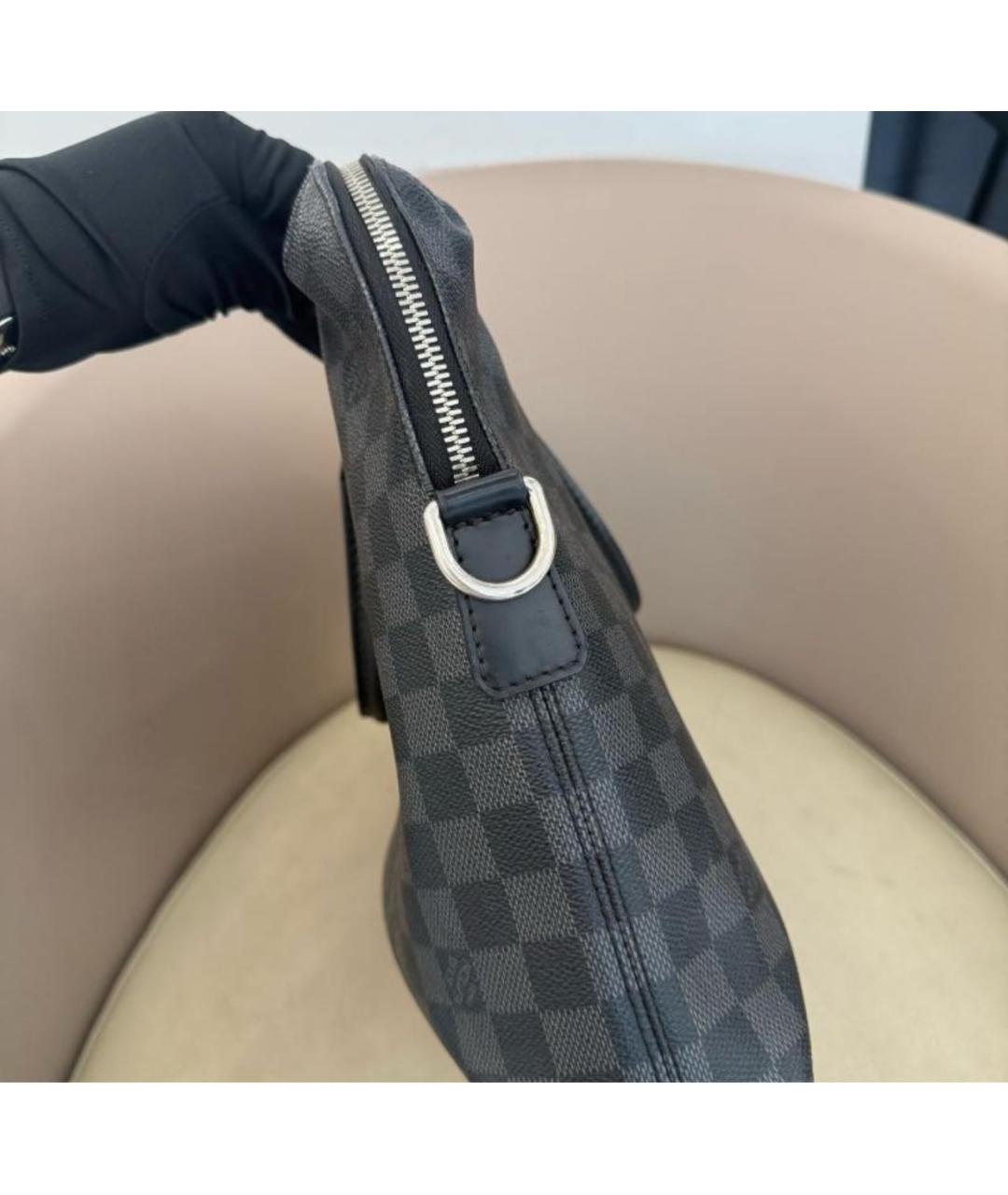 LOUIS VUITTON Серый кожаный портфель, фото 3