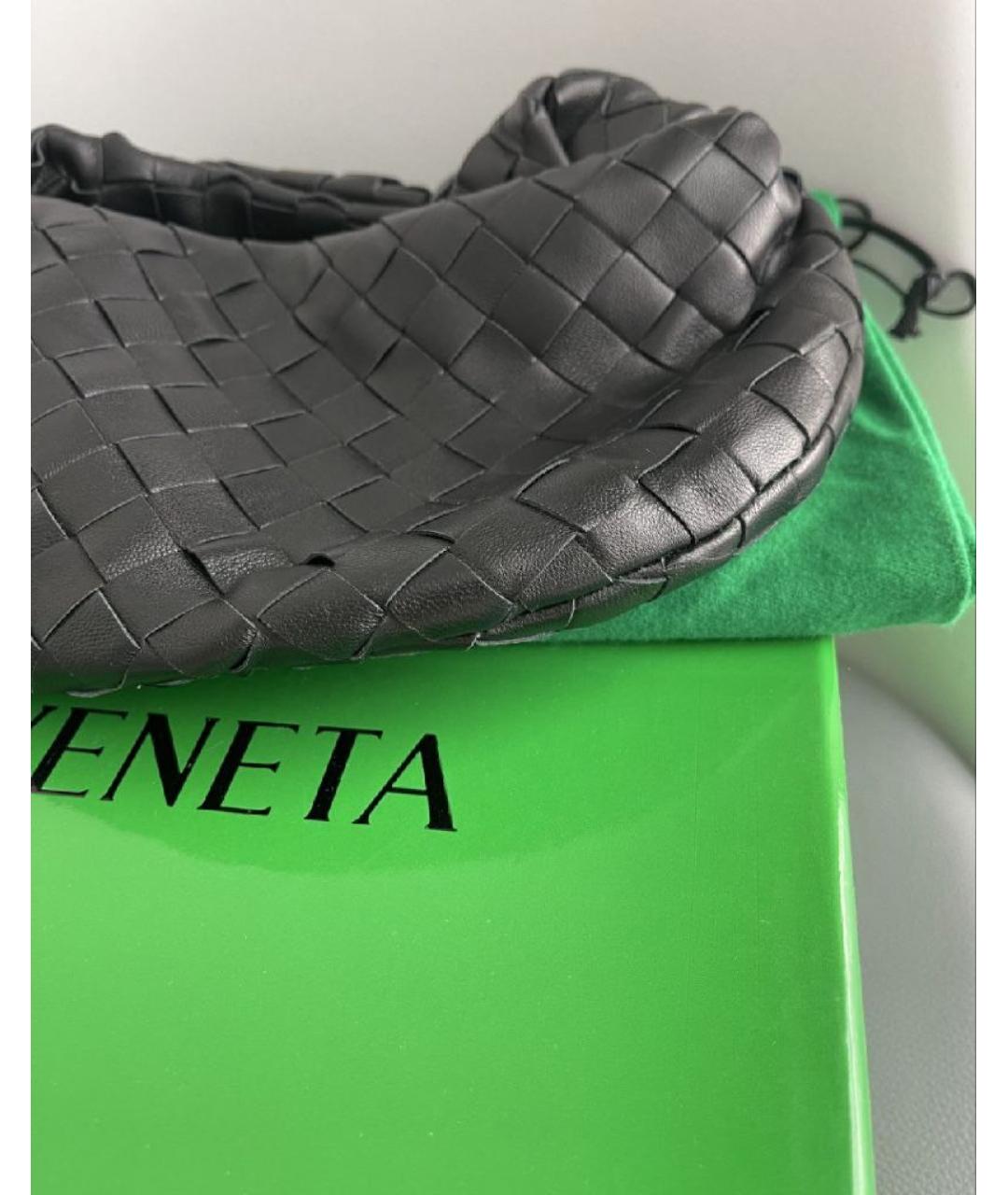 BOTTEGA VENETA Черная кожаная сумка с короткими ручками, фото 2