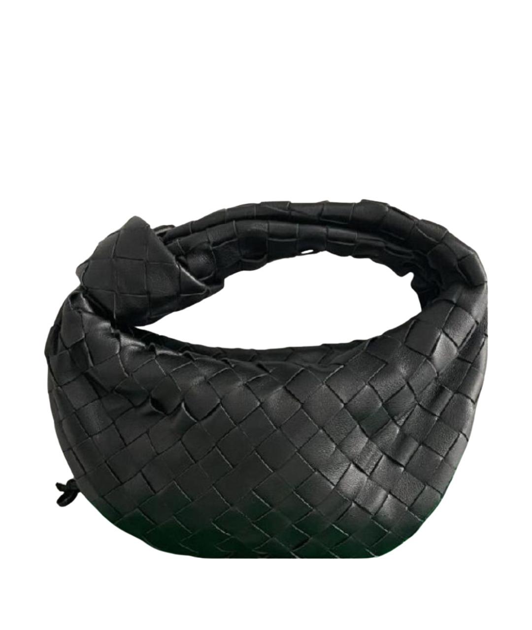 BOTTEGA VENETA Черная кожаная сумка с короткими ручками, фото 1