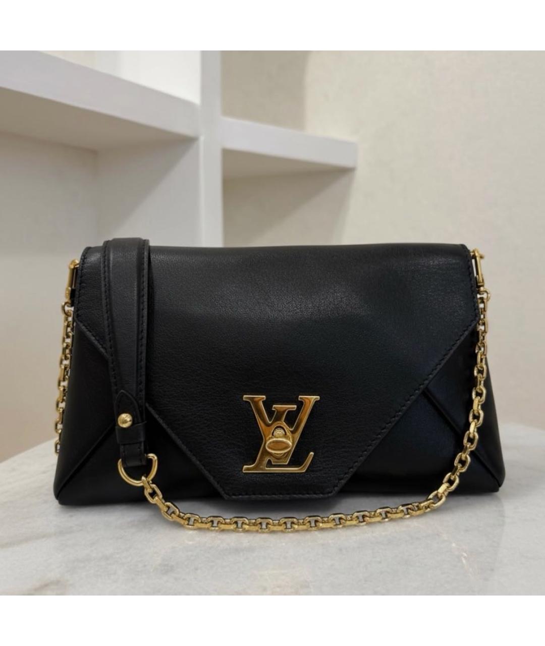 LOUIS VUITTON Черная кожаная сумка через плечо, фото 2