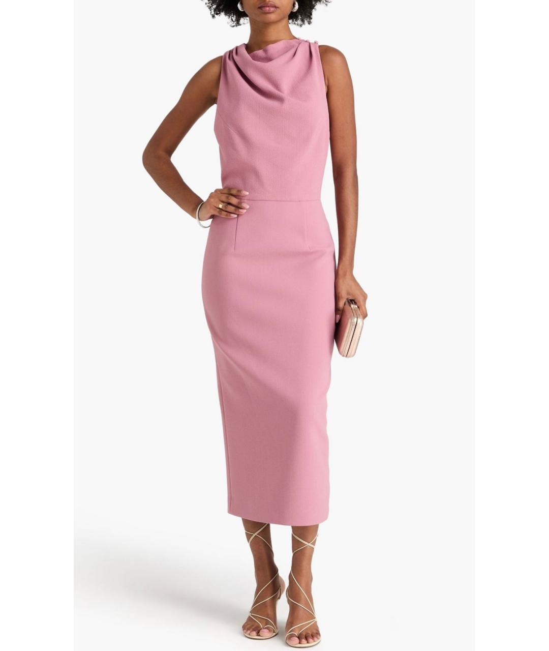 REBECCA VALLANCE Розовое полиэстеровое коктейльное платье, фото 2