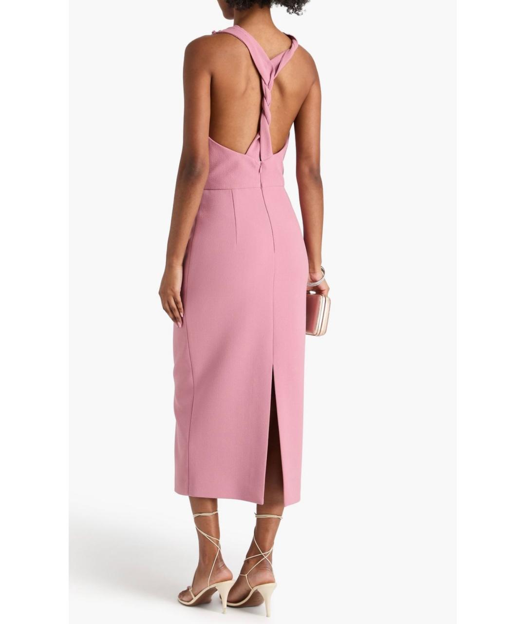 REBECCA VALLANCE Розовое полиэстеровое коктейльное платье, фото 3