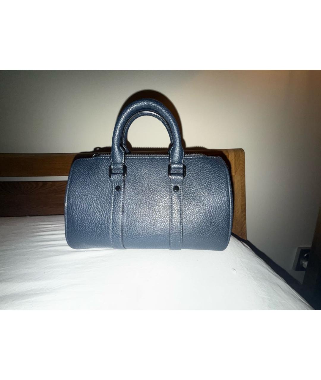 BALMAIN Темно-синяя кожаная сумка через плечо, фото 3